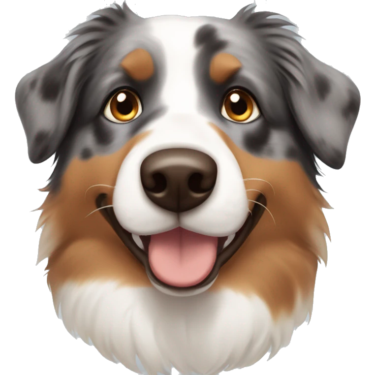 Australian shepherd with bue and brown eyes emoji