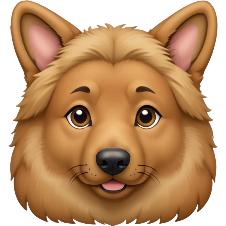 German sheperd mixed with chow with ears down emoji