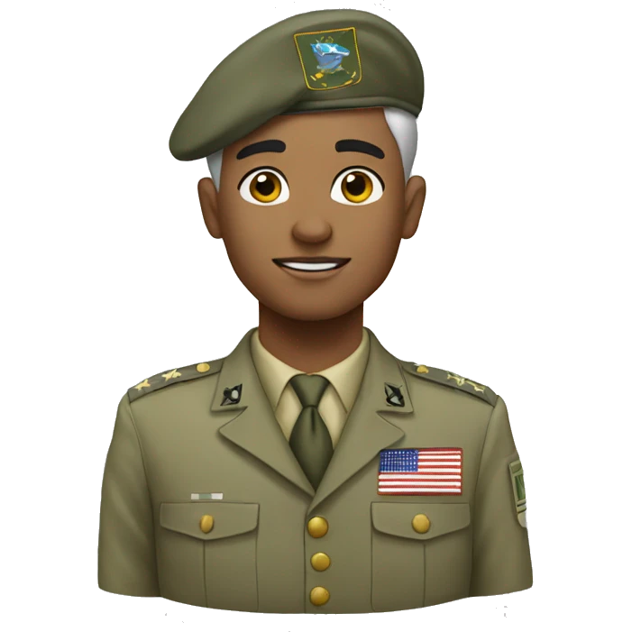 Salute us army white emoji
