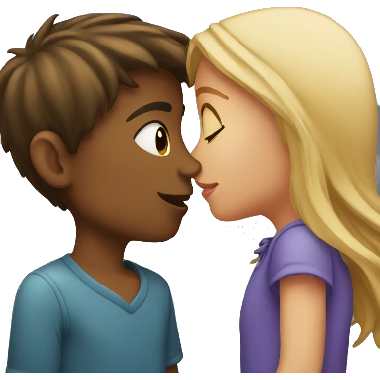 Girl and boy kissing  emoji