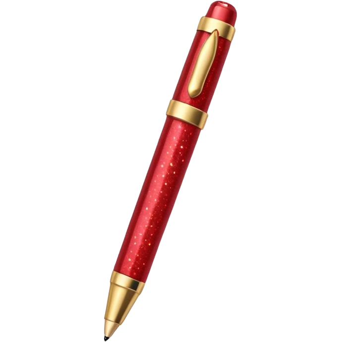 red glitter office supplies emoji