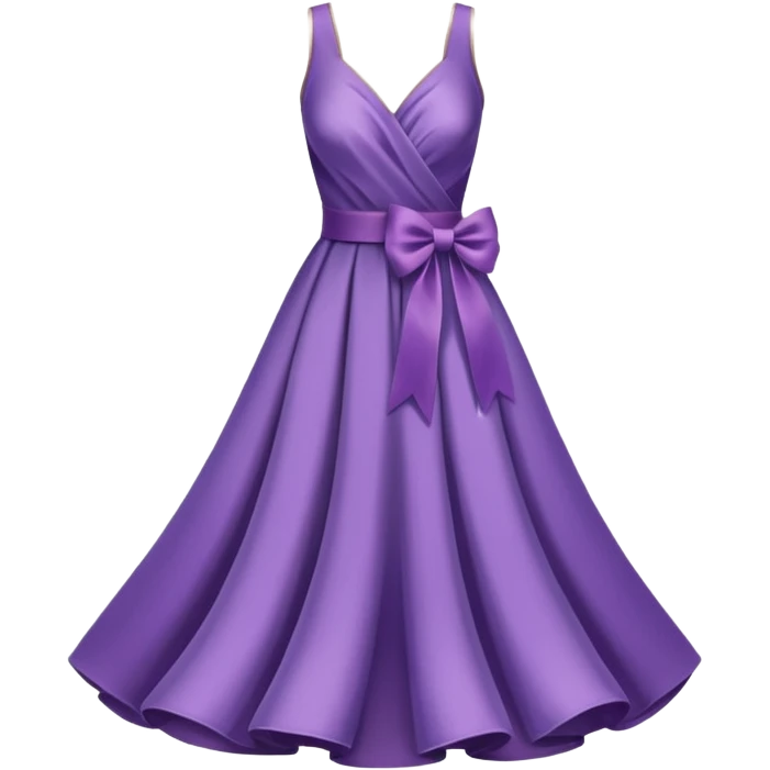 purple ribbon dress emoji