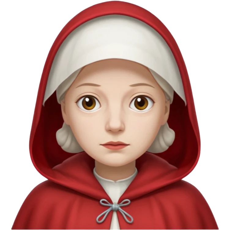 mujer de la portada de  el libro el cuento de la criada emoji