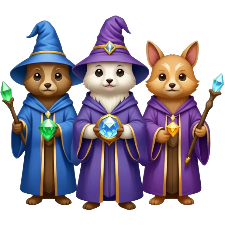 Animali vestiti da mago emoji