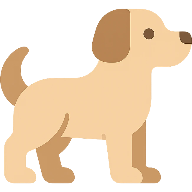 dog icon, lineal color, playful and approachable emoji