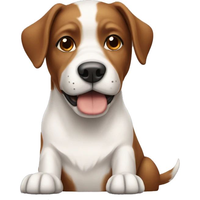 dog brown and white emoji