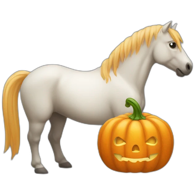 Citrouille tête de cheval emoji