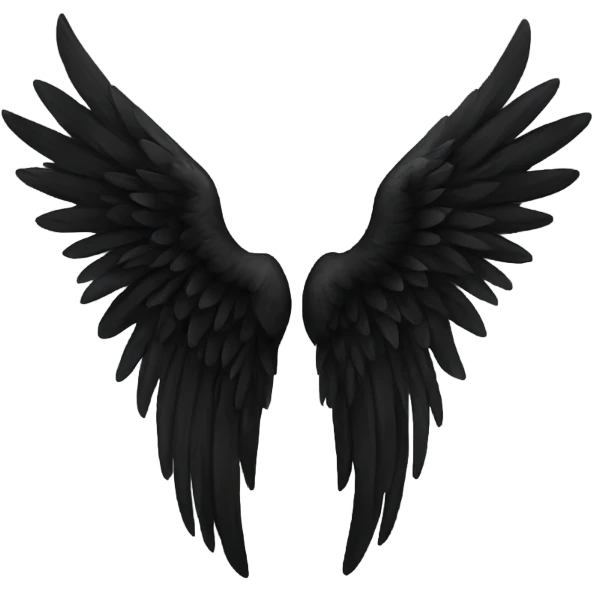 black angel wings emoji