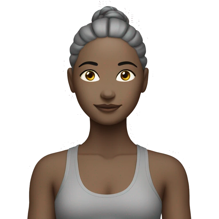 yoga girl gray emoji