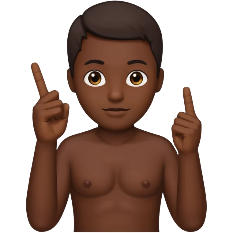 Make a dark emoji by using 👦🏿🫃🏿🖕🏿 emoji