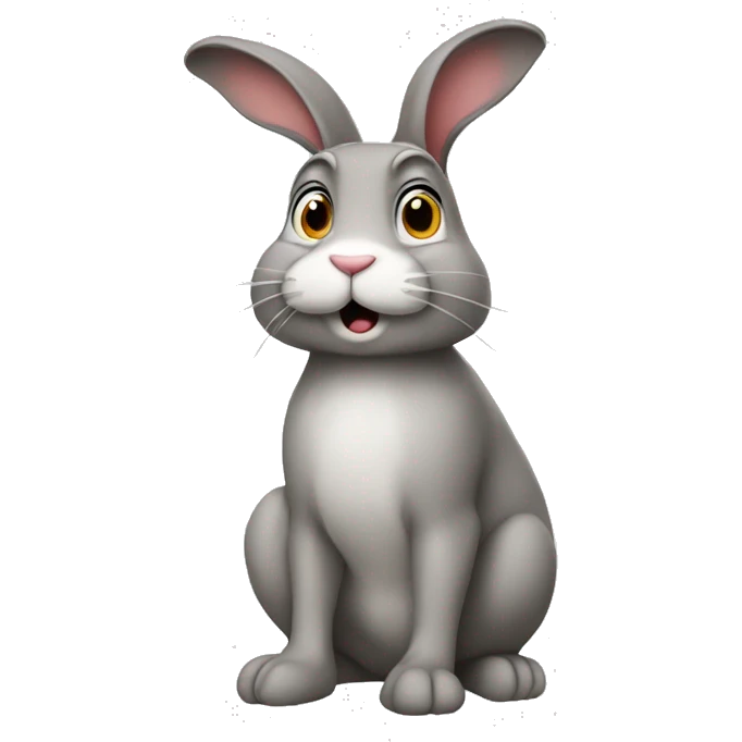 The confused rabbit  emoji