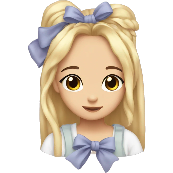 Aesthetic bow cute emoji