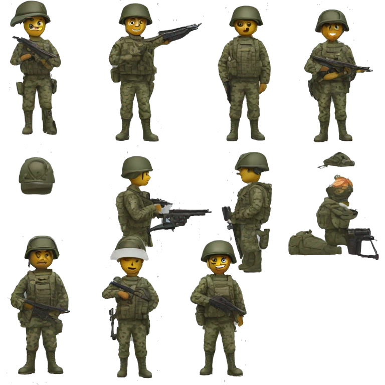 Army commander with a gun￼ emoji