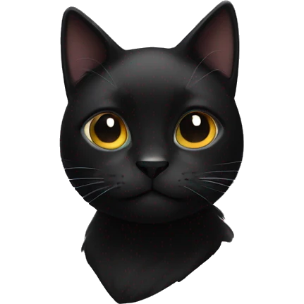 Artistic black cat emoji