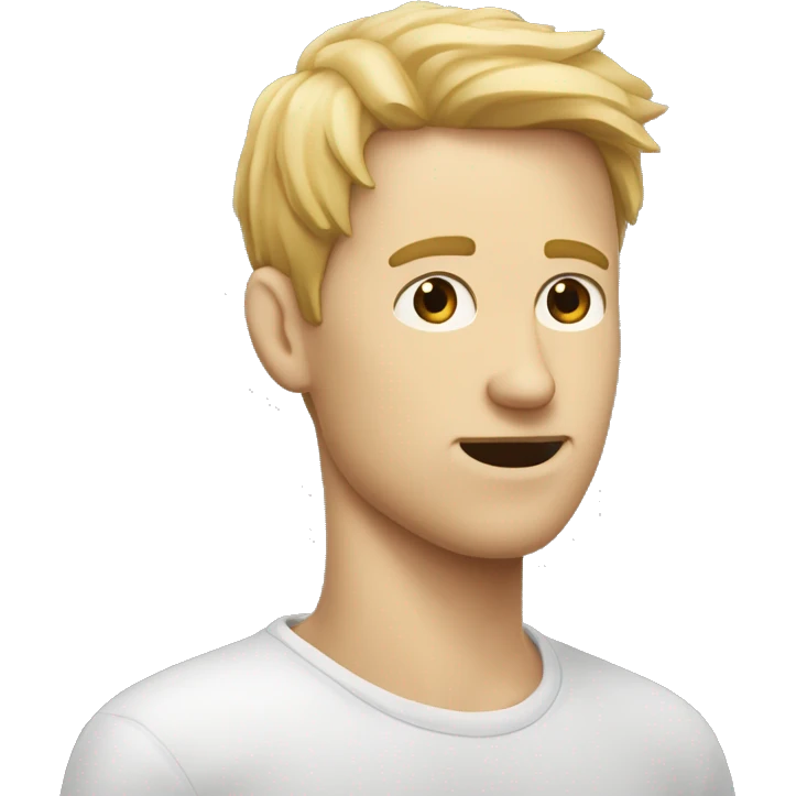 homme blanc qui met un doigt sur sa bouche et une main sur son oreil droite emoji