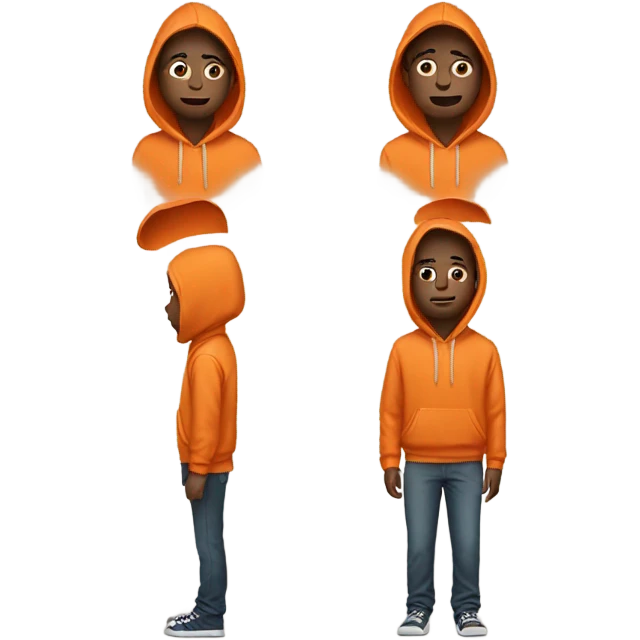 Orange hoodie emoji