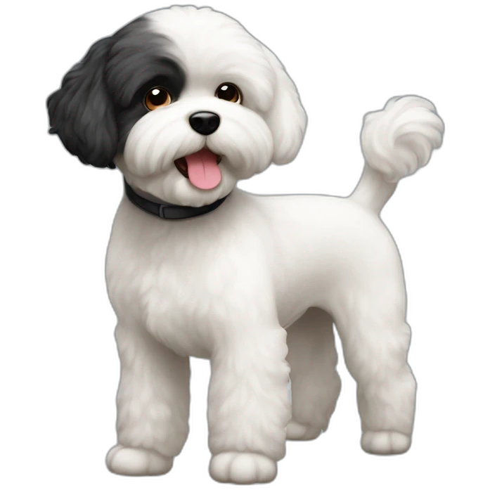 Black bichon maltés  emoji