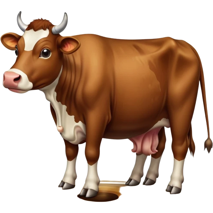 cow with body as planet Saturn with visible rings and gigantic human feet emoji