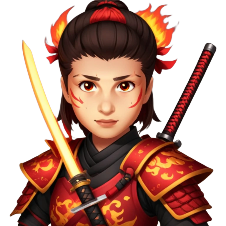 Fire-Wielding Samurai emoji