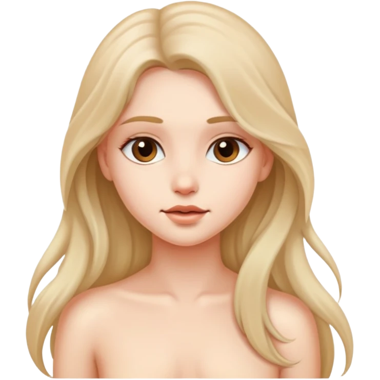Голая девушка  emoji