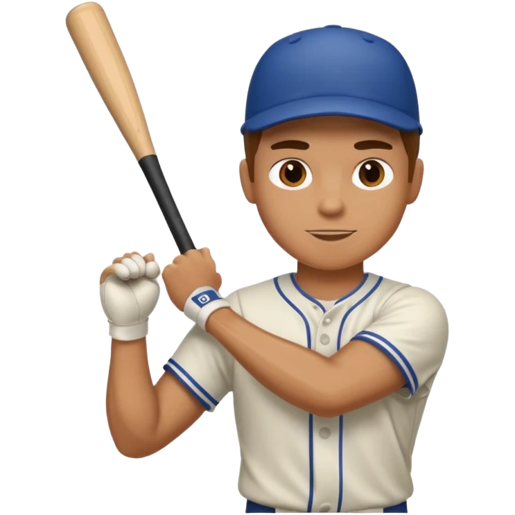 A guy swing baseball bat emoji