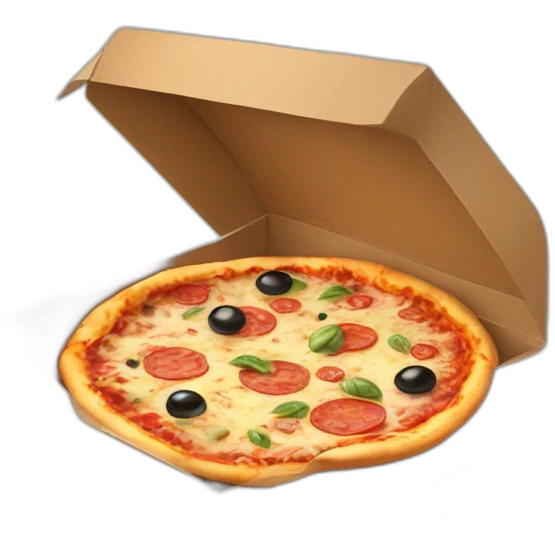Italian pizza in pizza box emoji