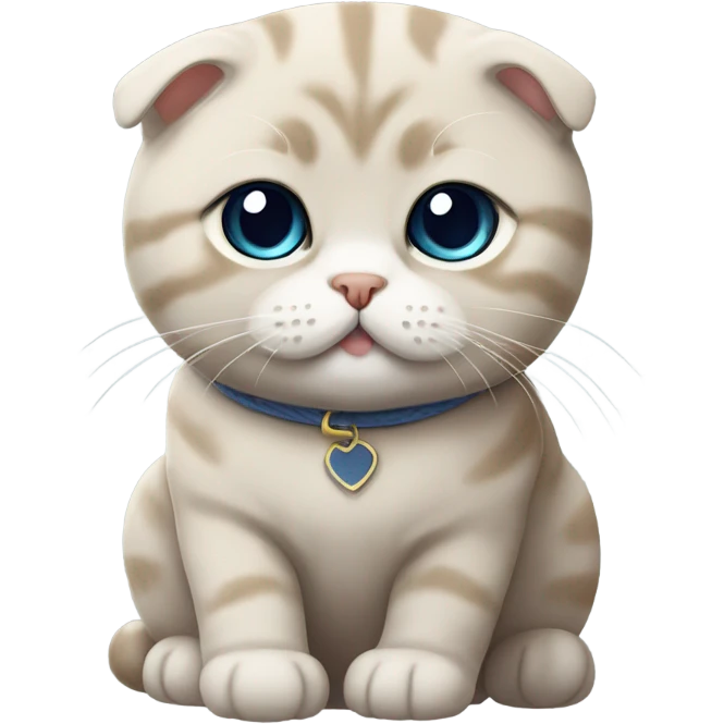 Scottish fold cat emoji