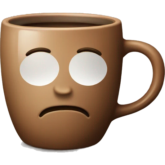 coffee in brown mug emoji