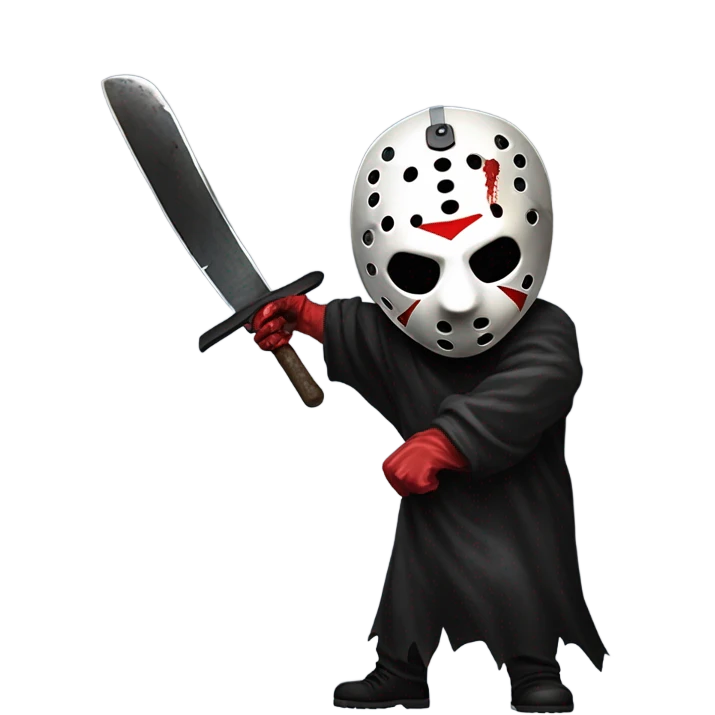 Jason Voorhees Friday the 13th Kill Ghostface with a machete emoji