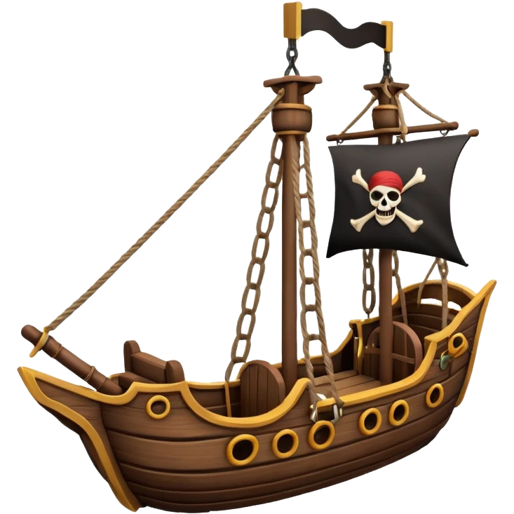 simple Pirate Ship Ride  emoji