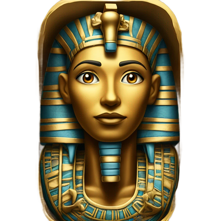  Pharaoh  in gold coffin egypt emoji