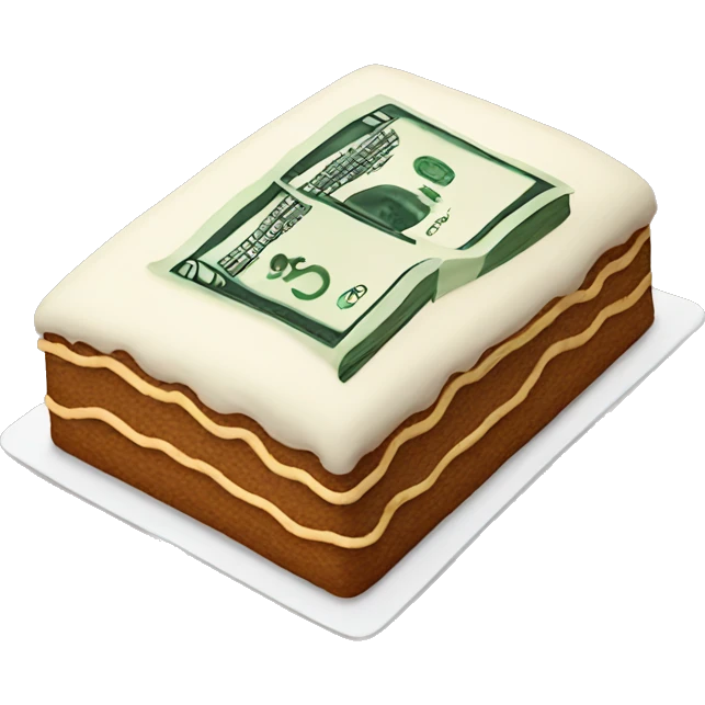 dollar cake emoji