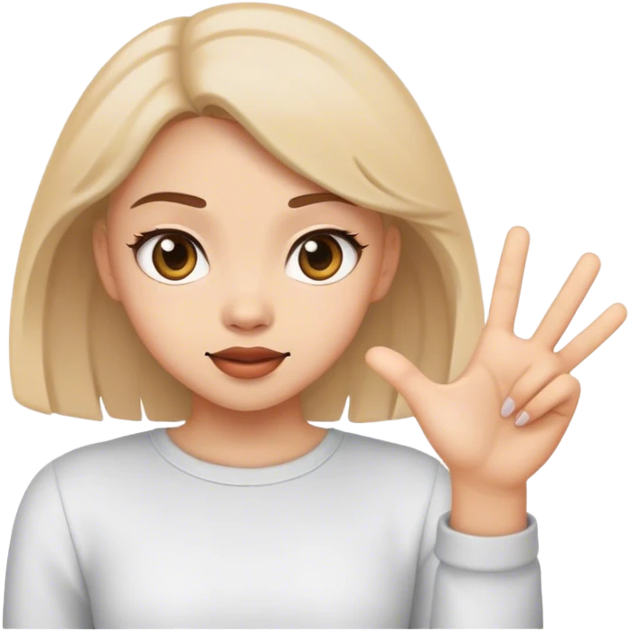 Sassy girl moving hand like shuuuu emoji