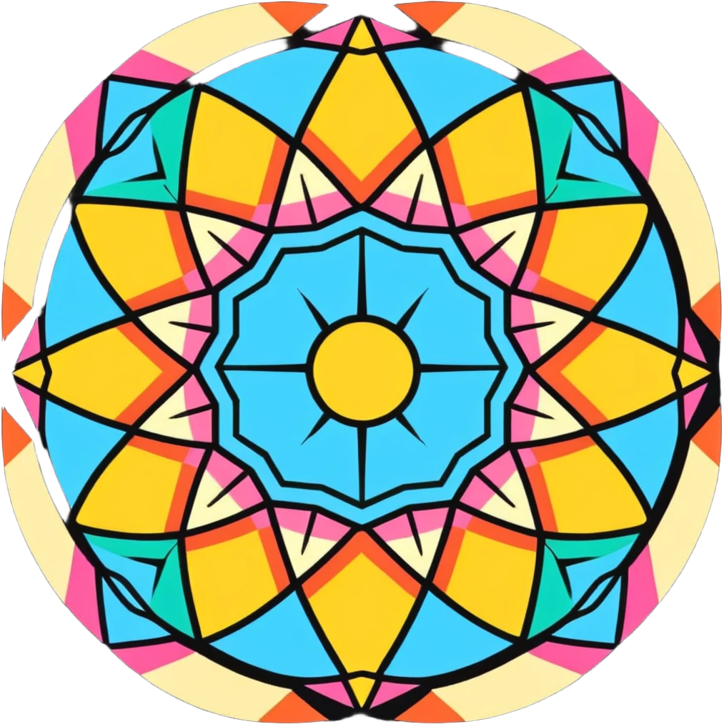 kaleidoscope effect vibrant colors emoji
