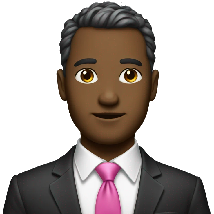 God wearing a pink tie emoji