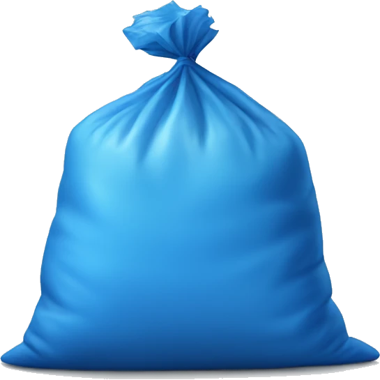 Bag of blue fertilizer emoji