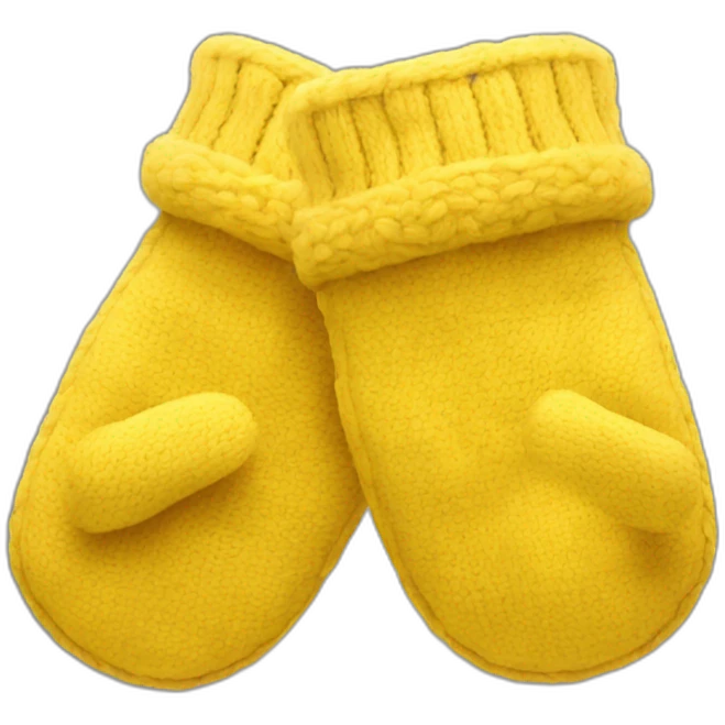 yellow color mittens emoji