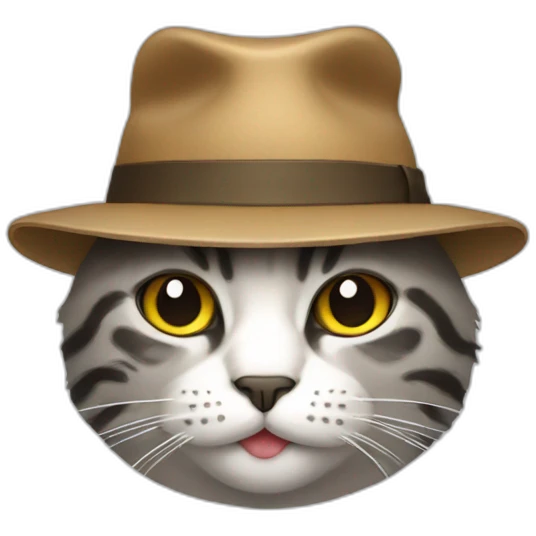 Cat with hat emoji
