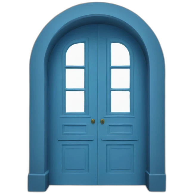 blue door round emoji