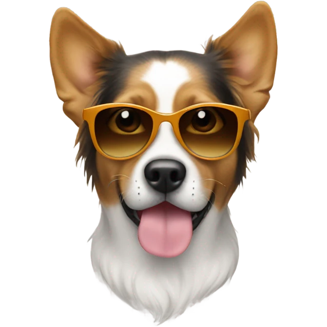 Dog with sunglasses emoji