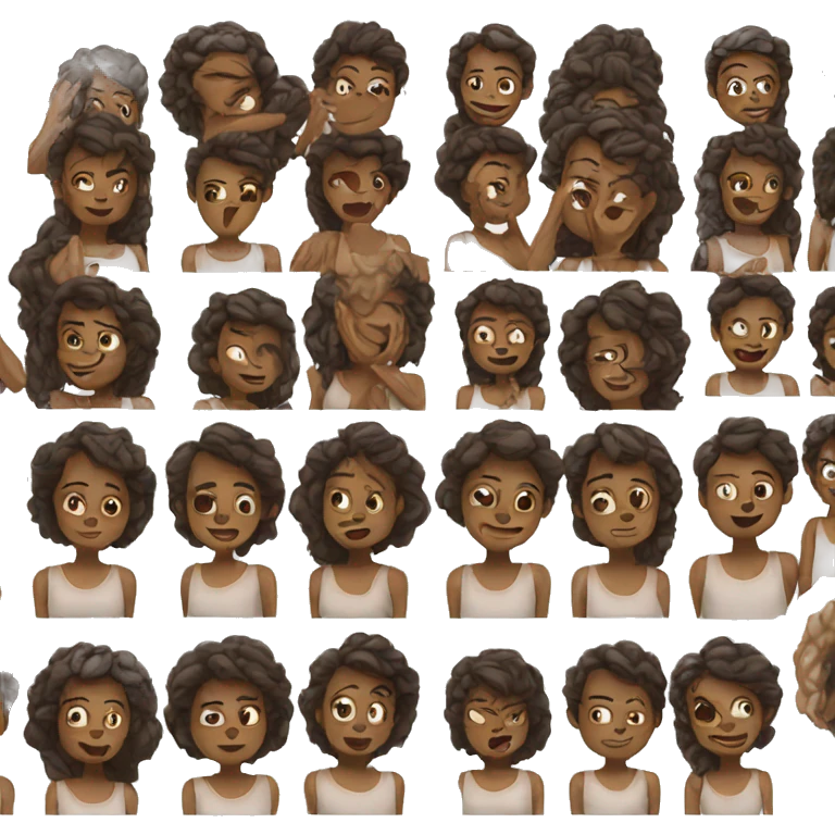 Human with different expressions emoji