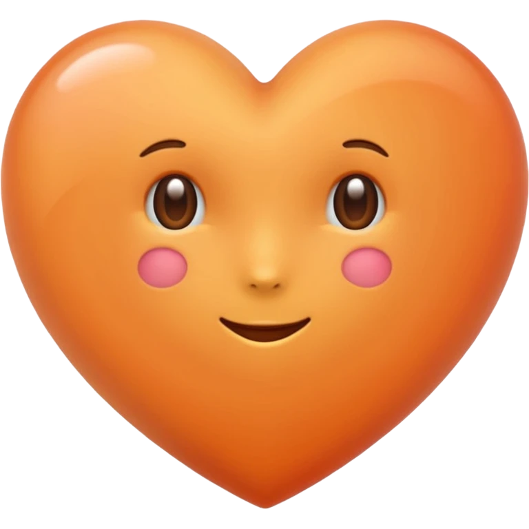 heart emoji of appricot color emoji