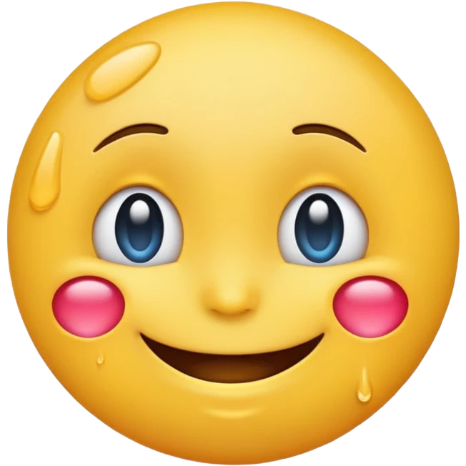 cartoon smiling emoji with tears of joy, colorful and cheerful, no text, suitable for WhatsApp and Instagram emoji