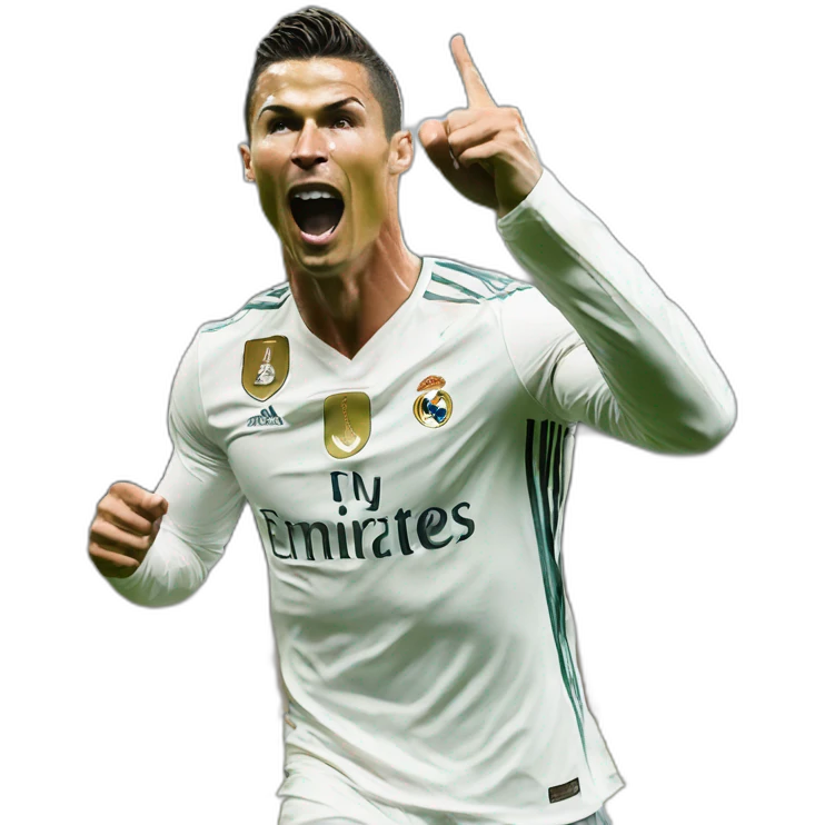 Cristiano Ronaldo doing his celebration emoji