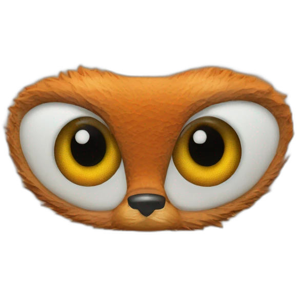 fox eyes, 3d, plastic texture emoji