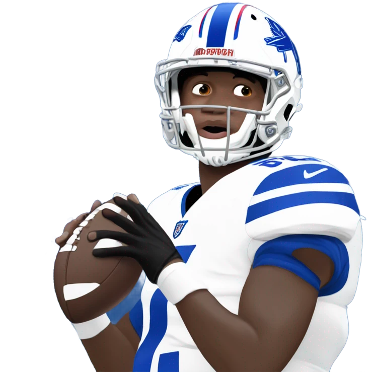 Josh Allen playing in the snow emoji