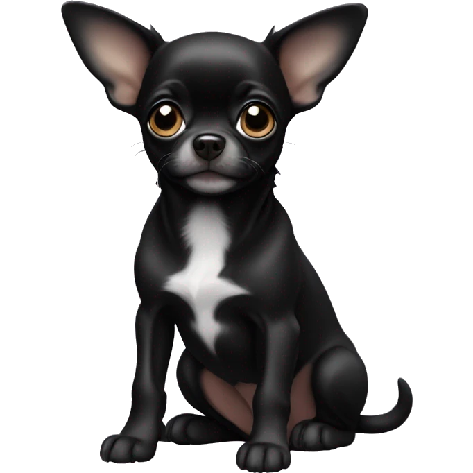 Black chihuahua puppy emoji