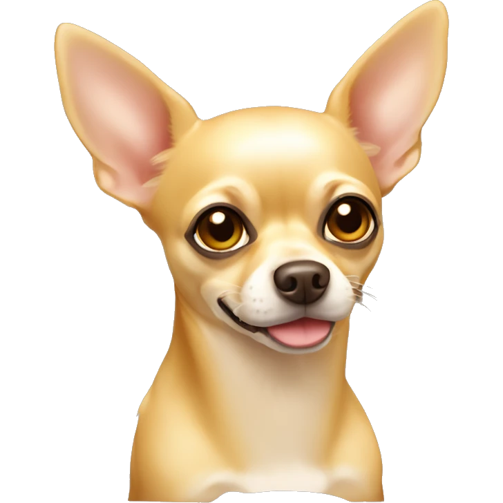 Yellow Chihuahua with light brown nose and hazel eyes emoji