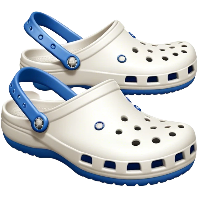 Crocs with cute aesthetic charms emoji