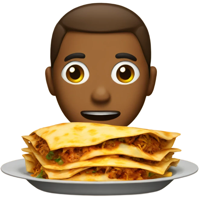 Taco eating lasagna emoji